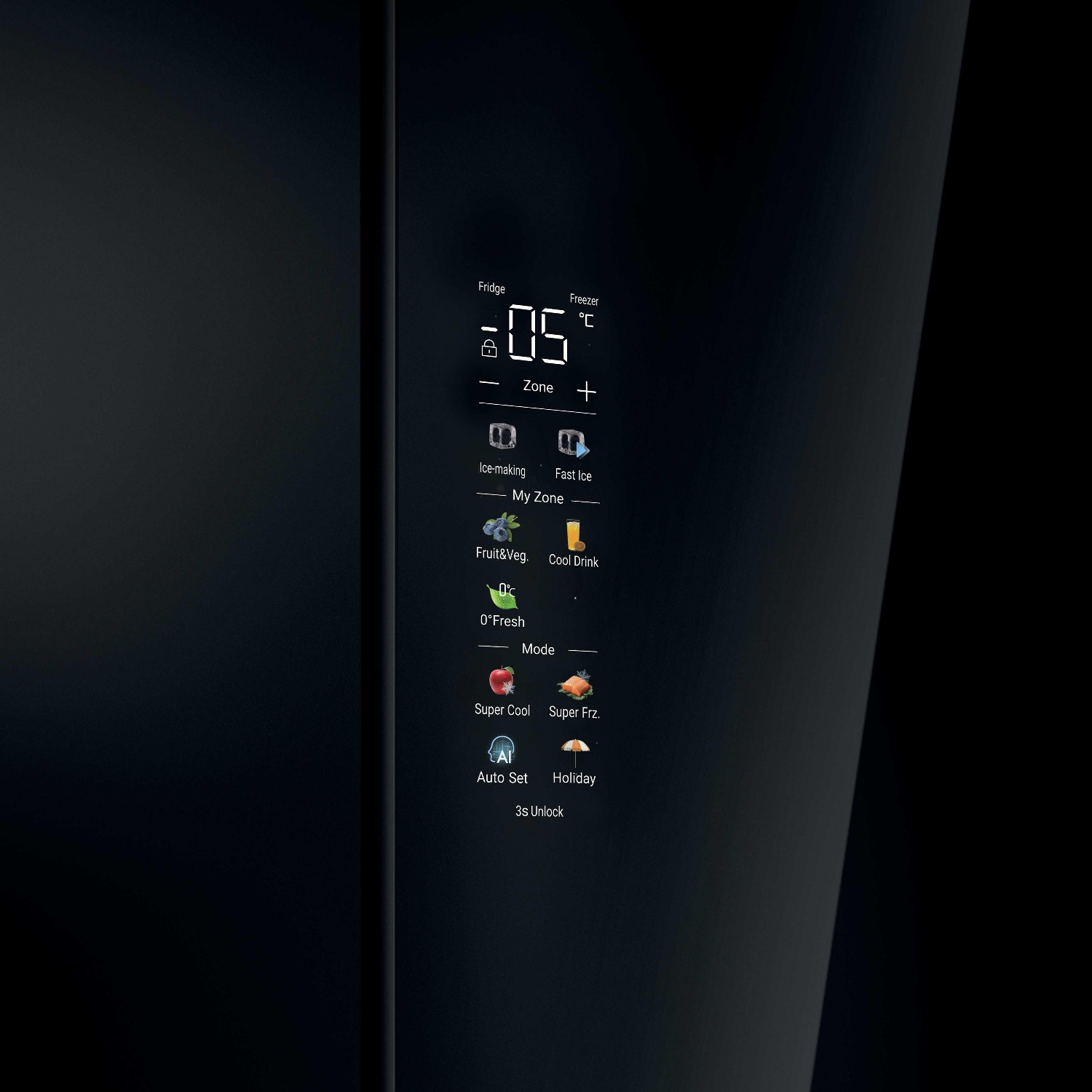 Haier Series 7 French Style Fridge Freezer With Ice Maker Non Plumbed HFR79F19DFGB - Black Glass Haier Series 7 French Style Fridge Freezer With Ice Maker Non Plumbed HFR79F19DFGB - Black Glass