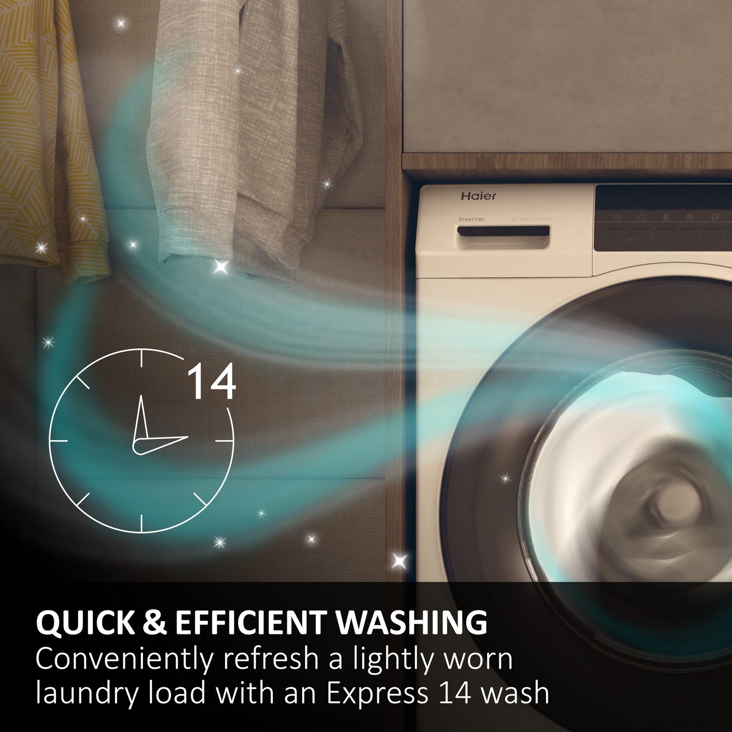 Haier 10kg 1400 Spin Washing Machine HW100BP14357GUUK - Graphite Haier 10kg 1400 Spin Washing Machine HW100BP14357GUUK - Graphite