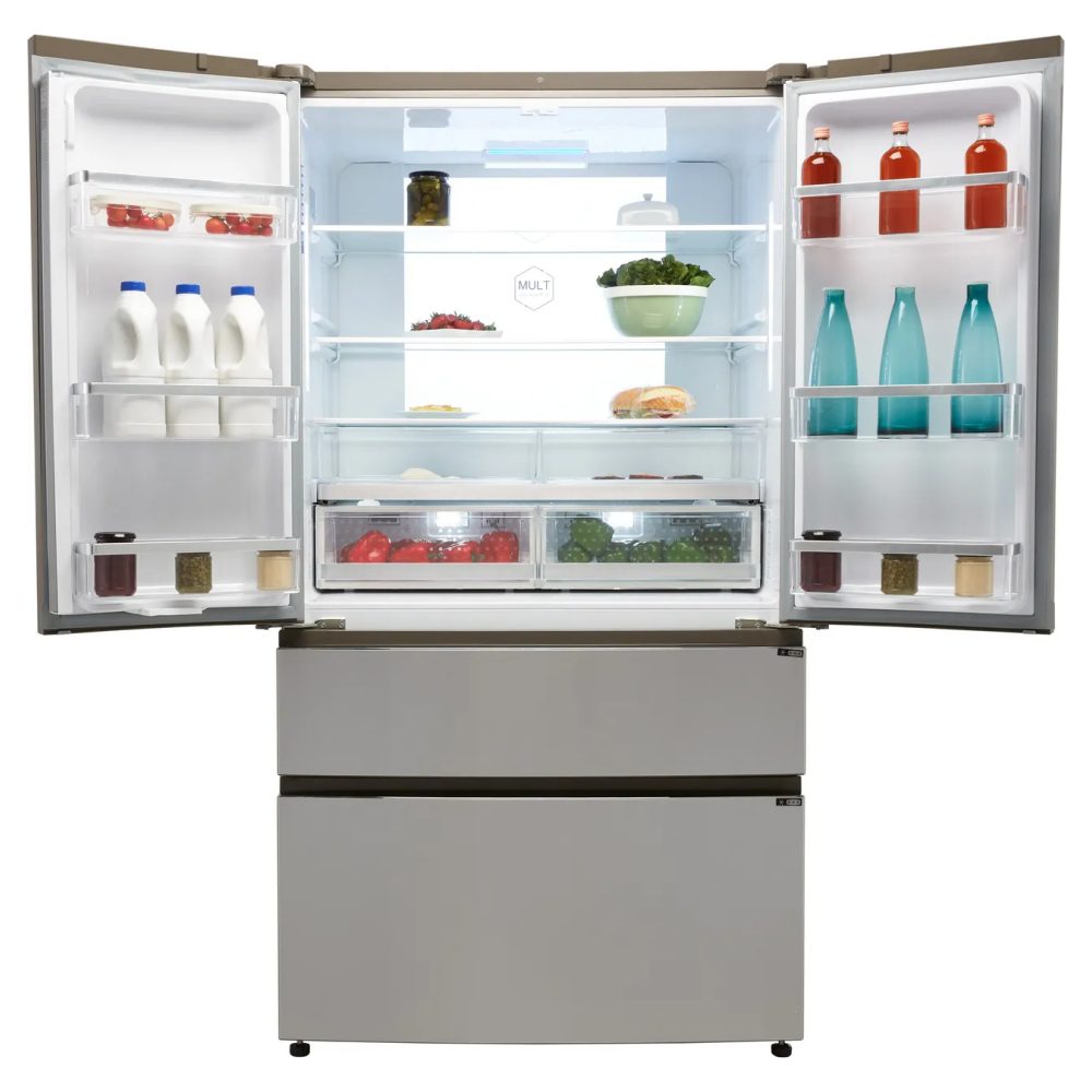 Haier 100cm French Style 4 Door Fridge Freezer HB26FSSAAA - STAINLESS STEEL Haier 100cm French Style 4 Door Fridge Freezer HB26FSSAAA - STAINLESS STEEL