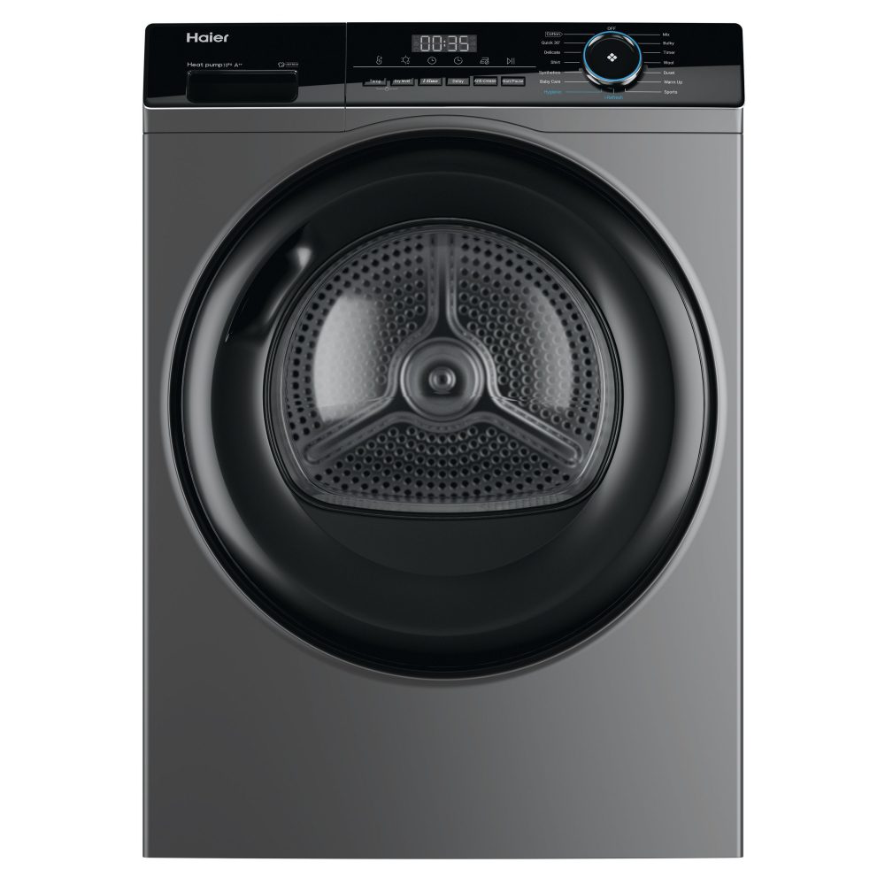 Haier 10kg I-Pro Series 3 Heat Pump Condenser Tumble Dryer HD100-A2939R - GRAPHITE Haier 10kg I-Pro Series 3 Heat Pump Condenser Tumble Dryer HD100-A2939R - GRAPHITE