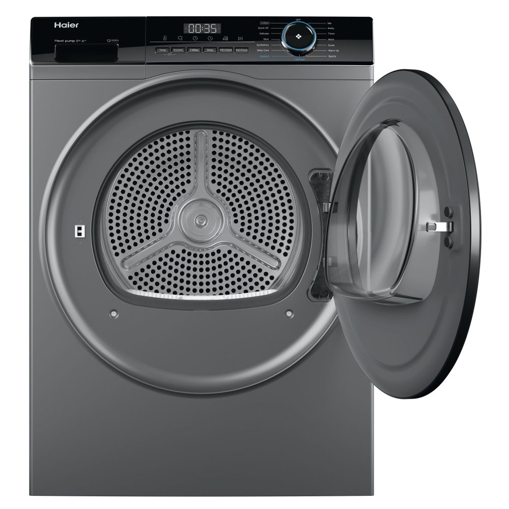 Haier 10kg I-Pro Series 3 Heat Pump Condenser Tumble Dryer HD100-A2939R - GRAPHITE Haier 10kg I-Pro Series 3 Heat Pump Condenser Tumble Dryer HD100-A2939R - GRAPHITE