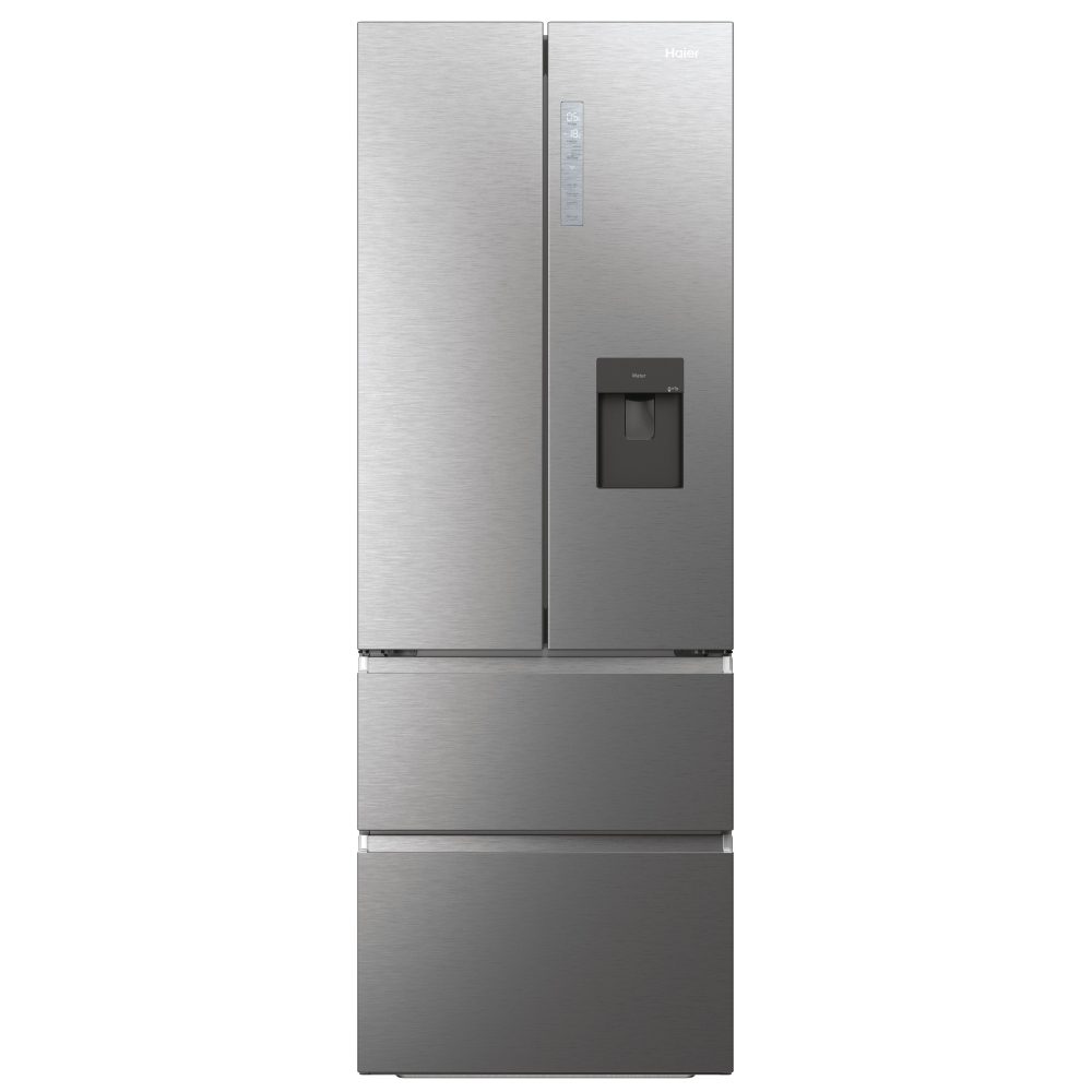 Haier 70cm French Style 4 Door Fridge Freezer Water Dispenser Non Plumbed HFW7720EWMP - GREY Haier 70cm French Style 4 Door Fridge Freezer Water Dispenser Non Plumbed HFW7720EWMP - GREY