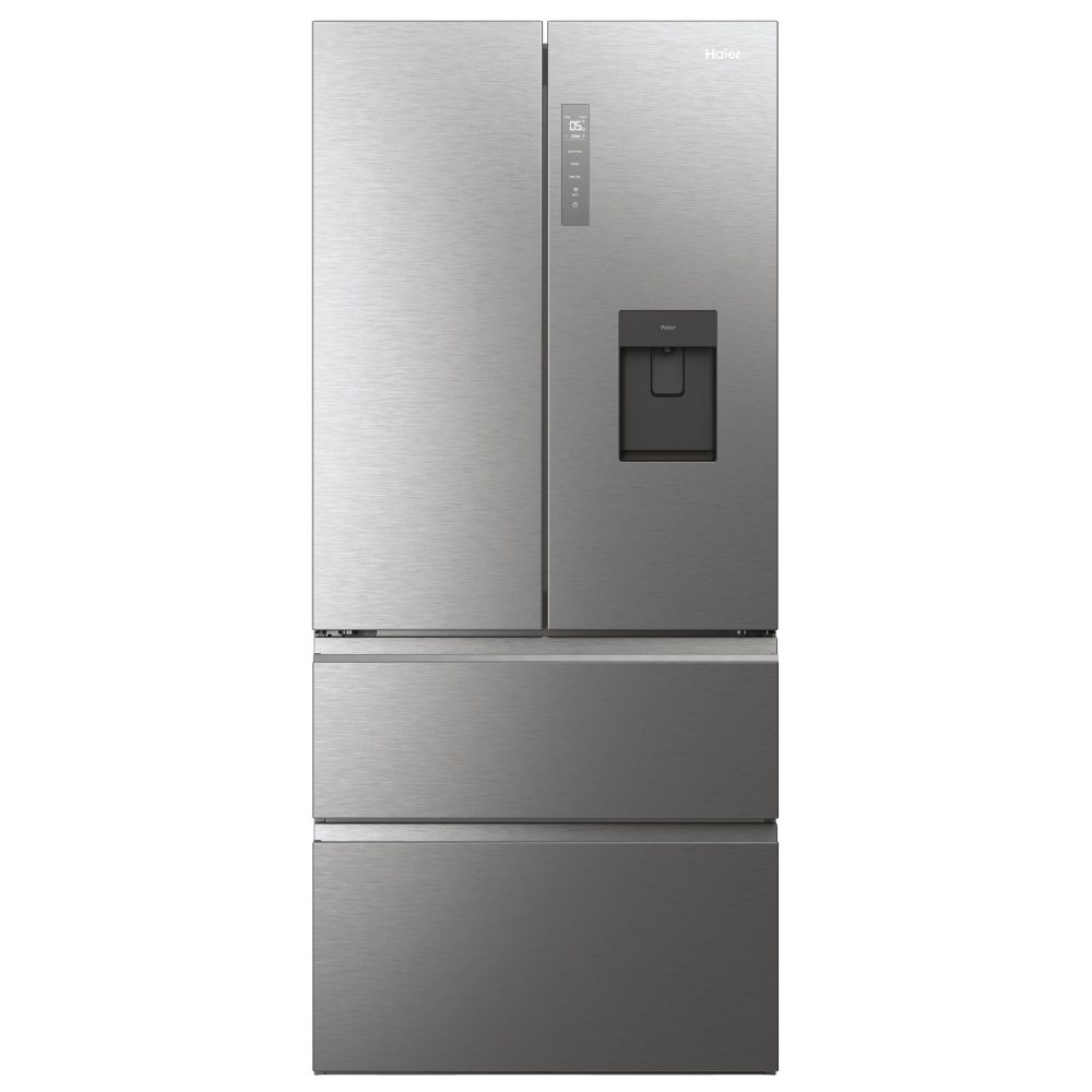 Haier French Style 4 Door Fridge Freezer With Water Dispenser Non Plumbed HFW7819EWMP - PLATINUM INOX Haier French Style 4 Door Fridge Freezer With Water Dispenser Non Plumbed HFW7819EWMP - PLATINUM INOX