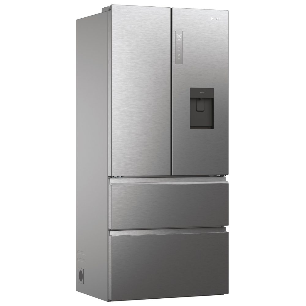 Haier French Style 4 Door Fridge Freezer With Water Dispenser Non Plumbed HFW7819EWMP - PLATINUM INOX Haier French Style 4 Door Fridge Freezer With Water Dispenser Non Plumbed HFW7819EWMP - PLATINUM INOX