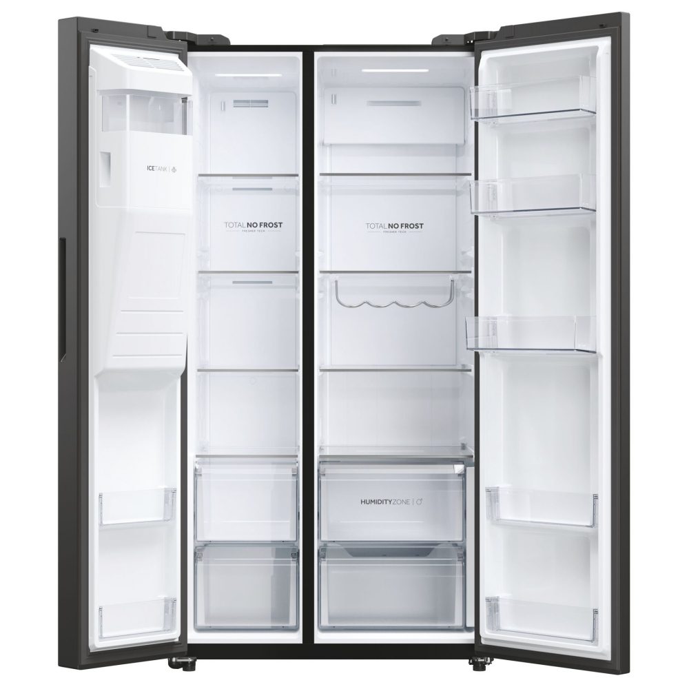Haier HSW59F18EIPT American Style Fridge Freezer With Ice & Water - BLACK Haier HSW59F18EIPT American Style Fridge Freezer With Ice & Water - BLACK