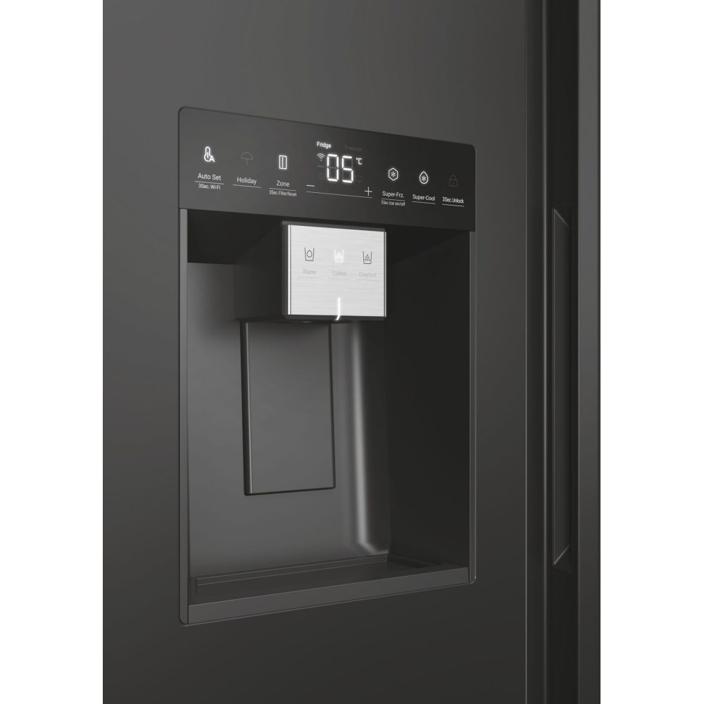Haier HSW59F18EIPT American Style Fridge Freezer With Ice & Water - BLACK Haier HSW59F18EIPT American Style Fridge Freezer With Ice & Water - BLACK