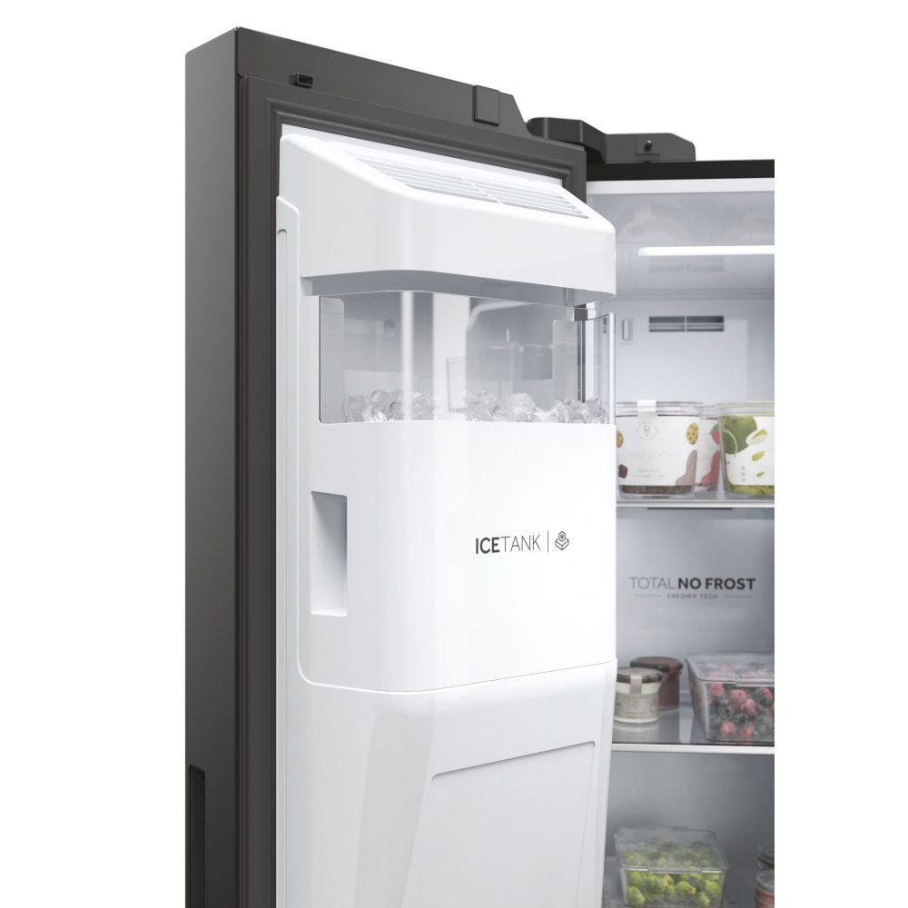 Haier HSW59F18EIPT American Style Fridge Freezer With Ice & Water - BLACK Haier HSW59F18EIPT American Style Fridge Freezer With Ice & Water - BLACK