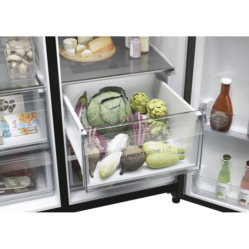 Haier HSW59F18EIPT American Style Fridge Freezer With Ice & Water - BLACK Haier HSW59F18EIPT American Style Fridge Freezer With Ice & Water - BLACK