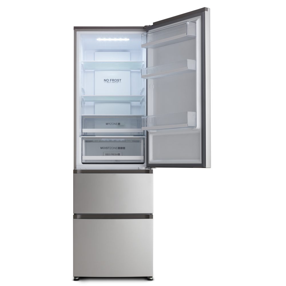 Haier 60cm Series 5 MyZone Frost Free Fridge Freezer HTR5619FNMI - SILVER Haier 60cm Series 5 MyZone Frost Free Fridge Freezer HTR5619FNMI - SILVER