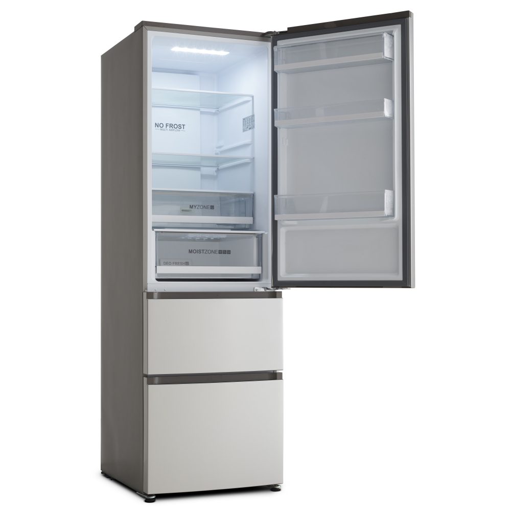 Haier 60cm Series 5 MyZone Frost Free Fridge Freezer HTR5619FNMI - SILVER Haier 60cm Series 5 MyZone Frost Free Fridge Freezer HTR5619FNMI - SILVER
