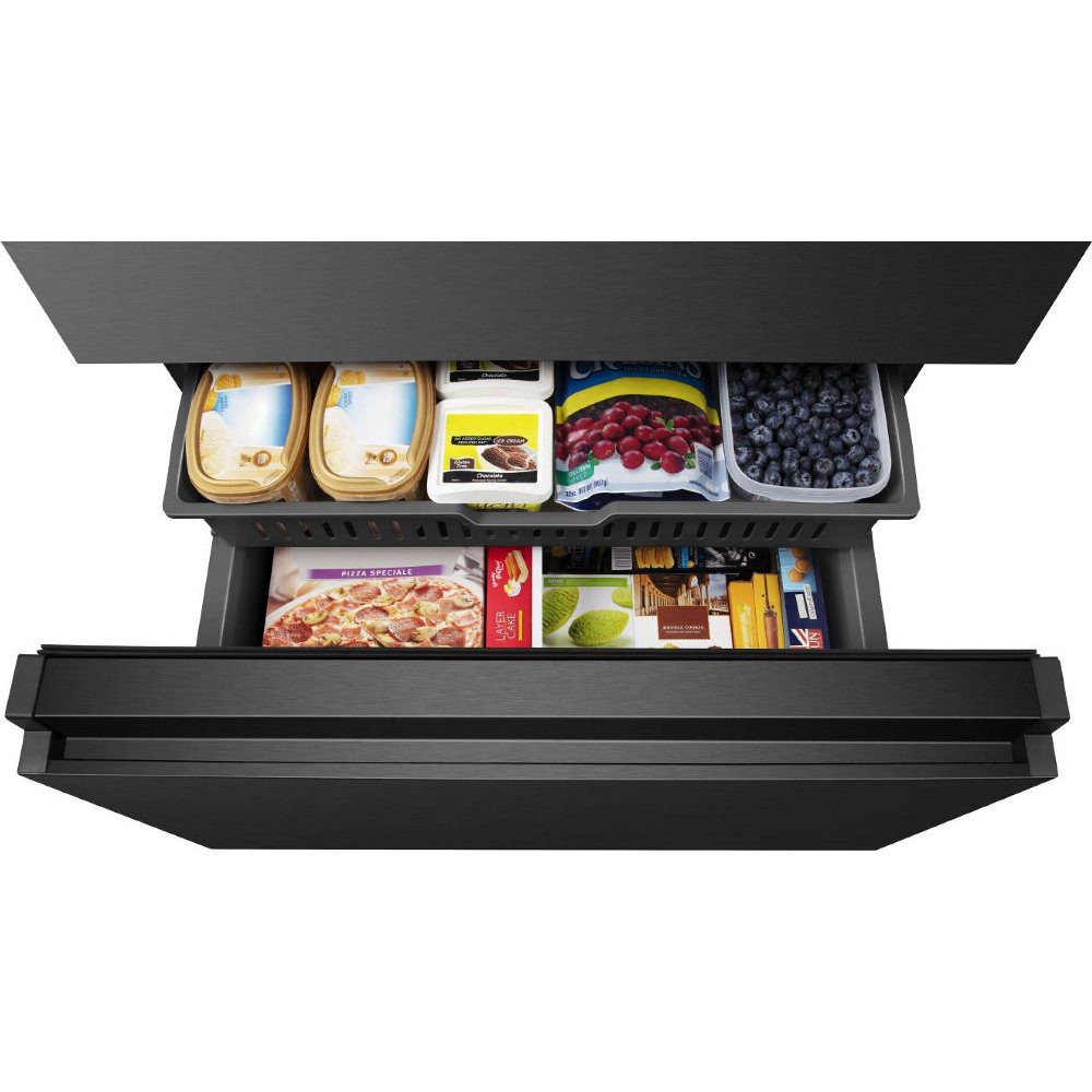 Hisense PureFlat French Door Fridge Freezer With Ice & Water Non Plumbed RF728N4SBFE - Black Hisense PureFlat French Door Fridge Freezer With Ice & Water Non Plumbed RF728N4SBFE - Black