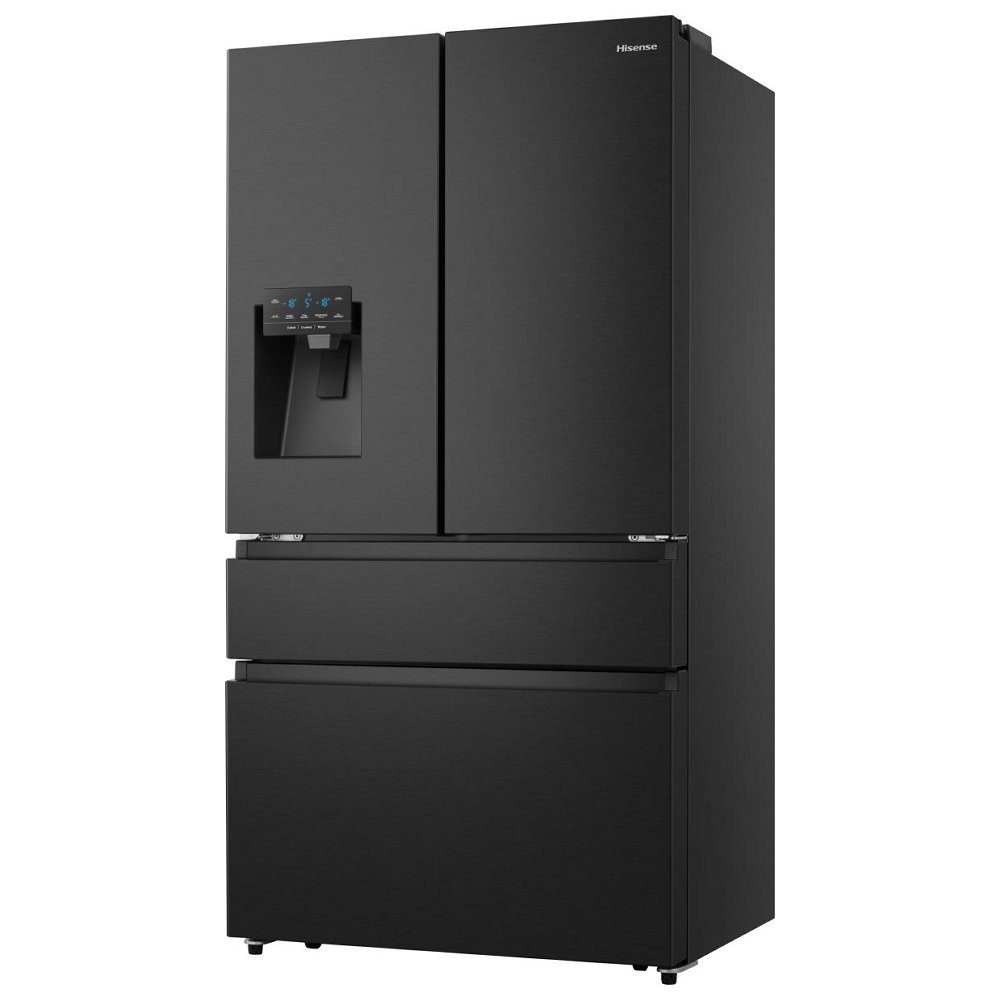 Hisense PureFlat French Door Fridge Freezer With Ice & Water Non Plumbed RF728N4SBFE - Black Hisense PureFlat French Door Fridge Freezer With Ice & Water Non Plumbed RF728N4SBFE - Black