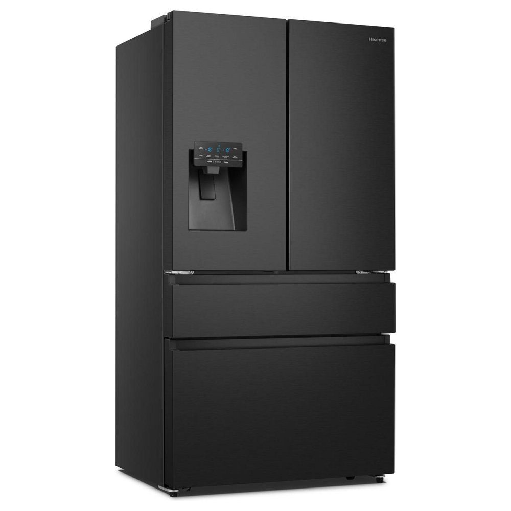 Hisense PureFlat French Door Fridge Freezer With Ice & Water Non Plumbed RF728N4SBFE - Black Hisense PureFlat French Door Fridge Freezer With Ice & Water Non Plumbed RF728N4SBFE - Black