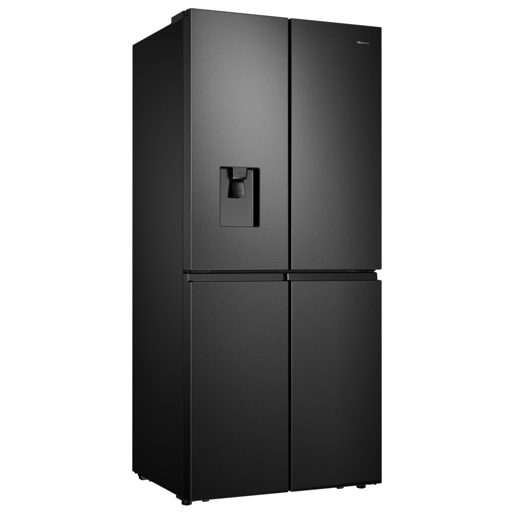 Hisense 79cm Four Door Fridge Freezer With Non-Plumbed Water Dispenser RQ560N4WBF - BLACK Hisense 79cm Four Door Fridge Freezer With Non-Plumbed Water Dispenser RQ560N4WBF - BLACK