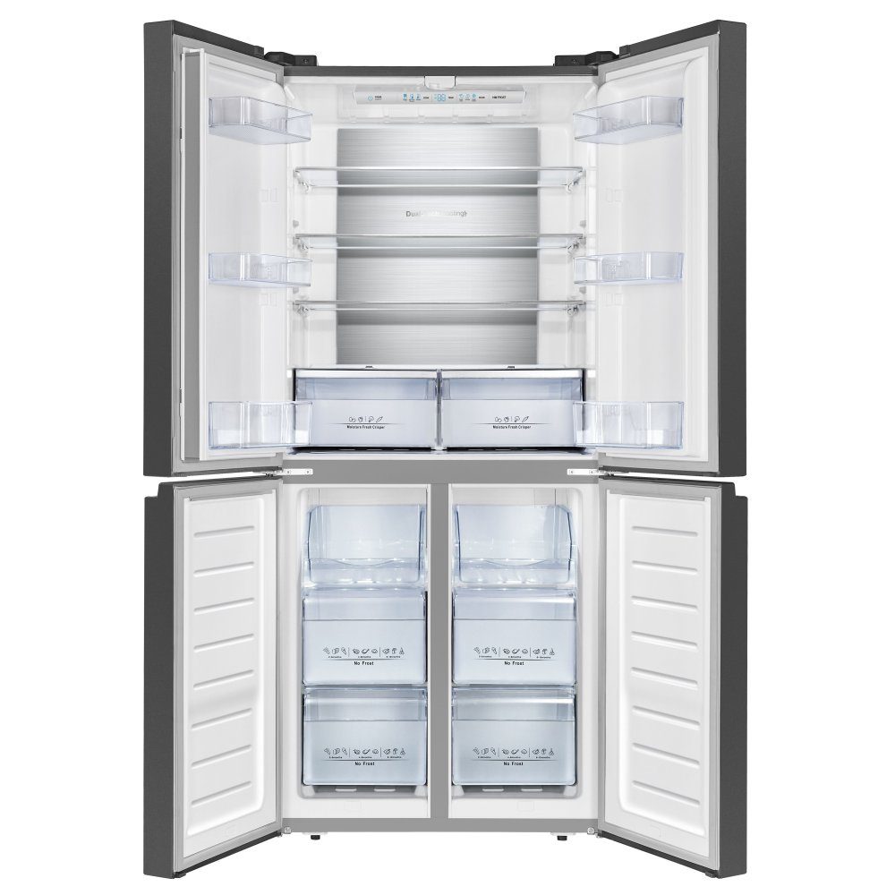 Hisense 79cm Four Door Fridge Freezer RQ563N4SF2 - BLACK STEEL Hisense 79cm Four Door Fridge Freezer RQ563N4SF2 - BLACK STEEL