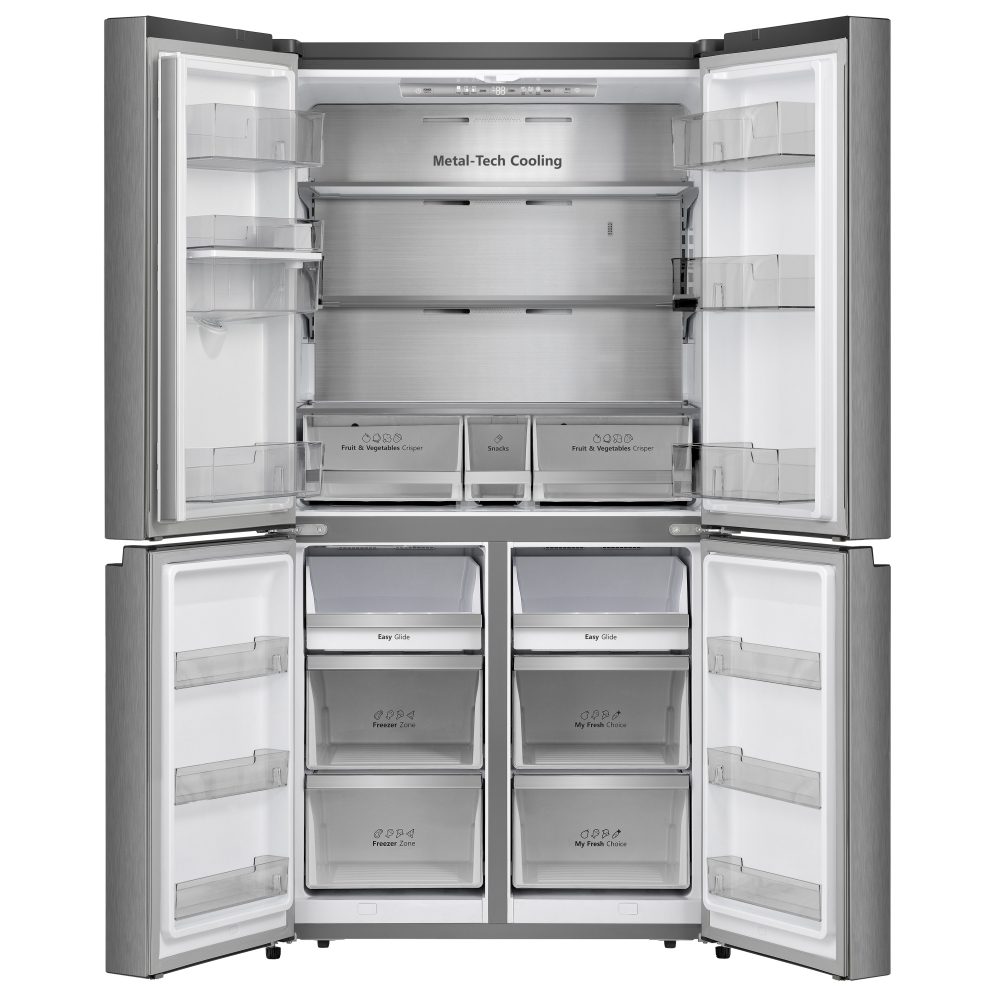 Hisense Four Door American Style Fridge Freezer With Water Dispenser RQ758N4SWSE - SILVER Hisense Four Door American Style Fridge Freezer With Water Dispenser RQ758N4SWSE - SILVER