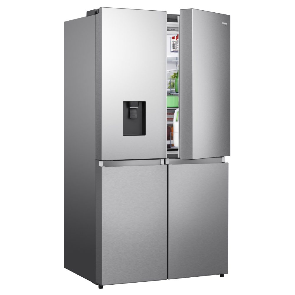 Hisense Four Door American Style Fridge Freezer With Water Dispenser RQ758N4SWSE - SILVER Hisense Four Door American Style Fridge Freezer With Water Dispenser RQ758N4SWSE - SILVER