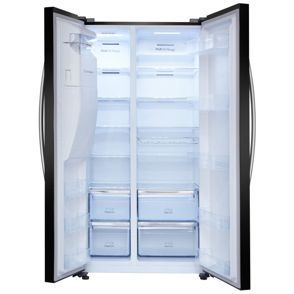Hisense American Style Fridge Freezer Ice & Water RS694N4IBF - BLACK Hisense American Style Fridge Freezer Ice & Water RS694N4IBF - BLACK