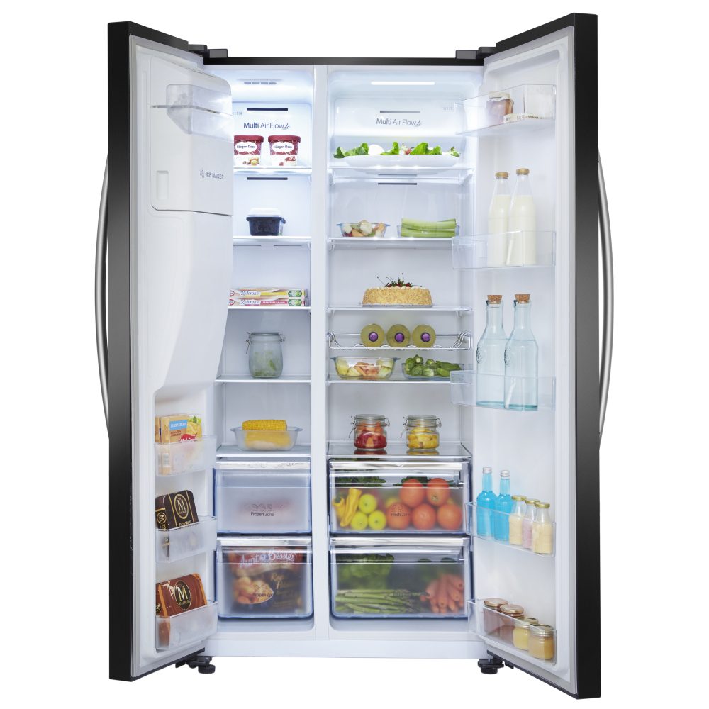 Hisense American Style Fridge Freezer Ice & Water RS694N4IBF - BLACK Hisense American Style Fridge Freezer Ice & Water RS694N4IBF - BLACK