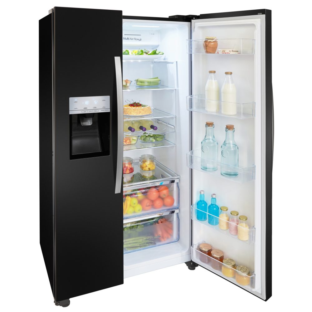 Hisense American Style Fridge Freezer Ice & Water RS694N4IBF - BLACK Hisense American Style Fridge Freezer Ice & Water RS694N4IBF - BLACK