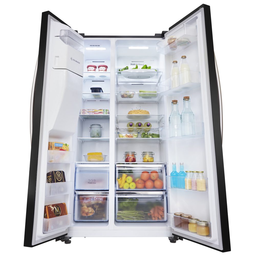 Hisense American Style Fridge Freezer Ice & Water RS694N4IBF - BLACK Hisense American Style Fridge Freezer Ice & Water RS694N4IBF - BLACK