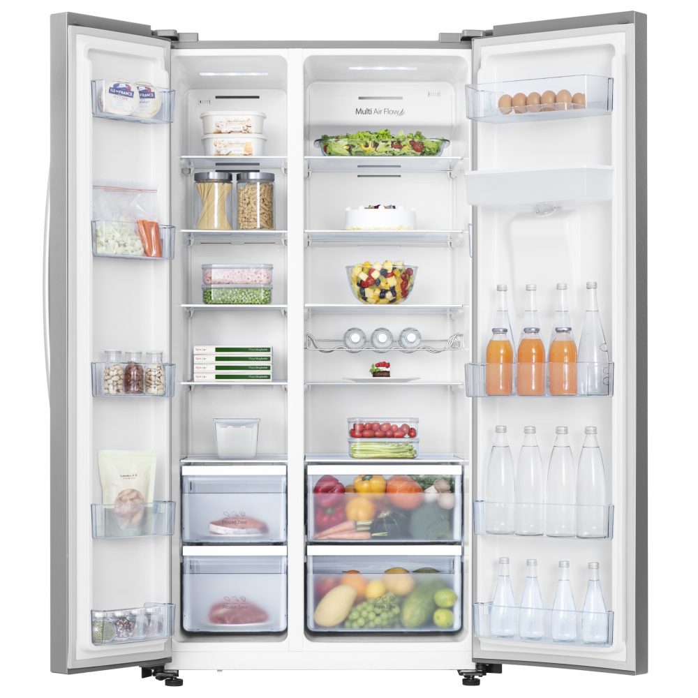 Hisense PureFlat American Style Fridge Freezer With Water Dispenser RS741N4WC11 - SILVER Hisense PureFlat American Style Fridge Freezer With Water Dispenser RS741N4WC11 - SILVER
