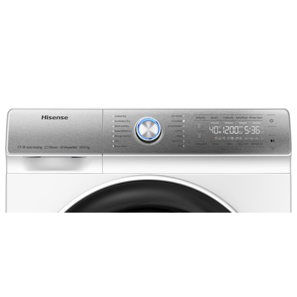 Hisense 10kg/6kg Dose Assist PureJet Washer Dryer WDQR1014EVAJM - WHITE Hisense 10kg/6kg Dose Assist PureJet Washer Dryer WDQR1014EVAJM - WHITE