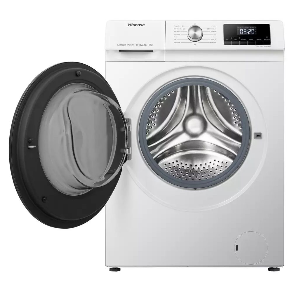 Hisense 9kg 3 Series Washing Machine 1400rpm WFQA9014EVJM - WHITE Hisense 9kg 3 Series Washing Machine 1400rpm WFQA9014EVJM - WHITE