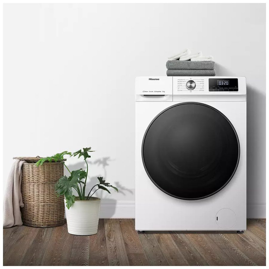Hisense 9kg 3 Series Washing Machine 1400rpm WFQA9014EVJM - WHITE Hisense 9kg 3 Series Washing Machine 1400rpm WFQA9014EVJM - WHITE