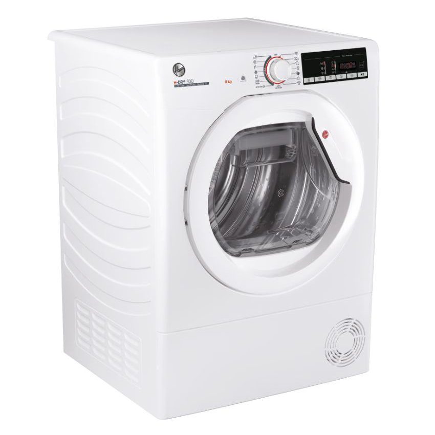 Hoover HLE H8A2TE-80 8kg H-DRY300 Heat Pump Condenser Dryer - WHITE Hoover HLE H8A2TE-80 8kg H-DRY300 Heat Pump Condenser Dryer - WHITE