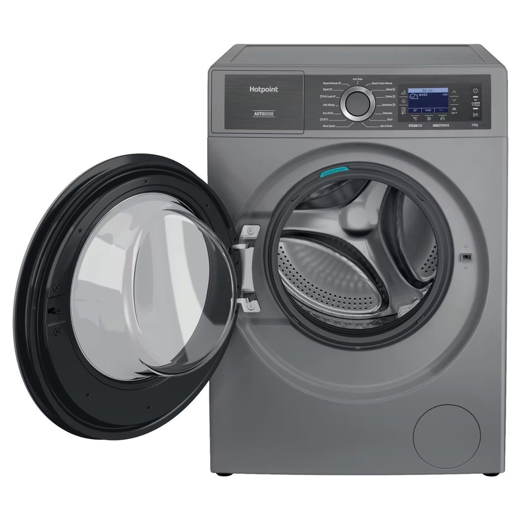 Hotpoint 10kg GentlePower AutoDose Washing Machine 1400rpm H809ADSGPOWERUK - SILVER Hotpoint 10kg GentlePower AutoDose Washing Machine 1400rpm H809ADSGPOWERUK - SILVER