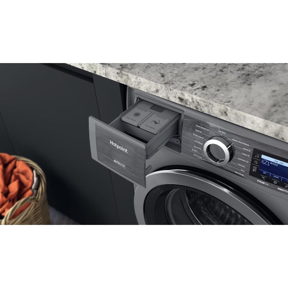 Hotpoint 10kg GentlePower AutoDose Washing Machine 1400rpm H809ADSGPOWERUK - SILVER Hotpoint 10kg GentlePower AutoDose Washing Machine 1400rpm H809ADSGPOWERUK - SILVER