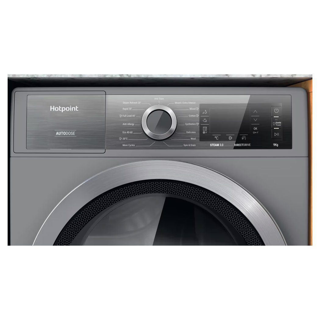 Hotpoint 9kg GentlePower AutoDose Washing Machine 1400rpm H899ADSGPOWERUK - SILVER Hotpoint 9kg GentlePower AutoDose Washing Machine 1400rpm H899ADSGPOWERUK - SILVER