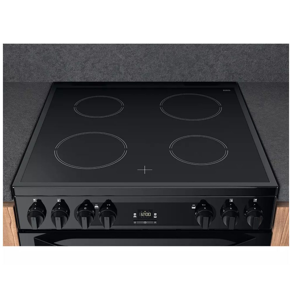 Hotpoint 60cm Freestanding Ceramic Cooker HDM67V92HCB - BLACK Hotpoint 60cm Freestanding Ceramic Cooker HDM67V92HCB - BLACK