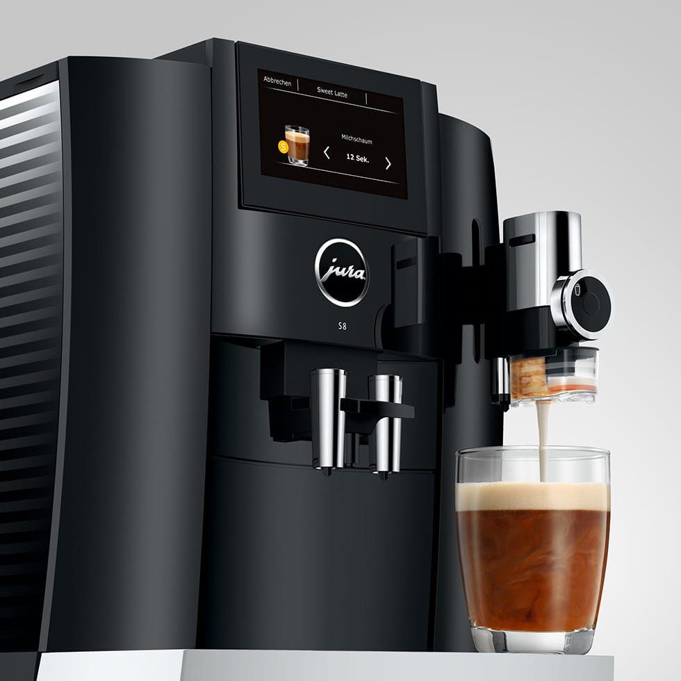 Jura S8 Freestanding Fully Automatic Coffee Machine 15482 - Piano Black Jura S8 Freestanding Fully Automatic Coffee Machine 15482 - Piano Black