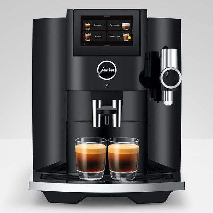 Jura S8 Freestanding Fully Automatic Coffee Machine 15482 - Piano Black Jura S8 Freestanding Fully Automatic Coffee Machine 15482 - Piano Black