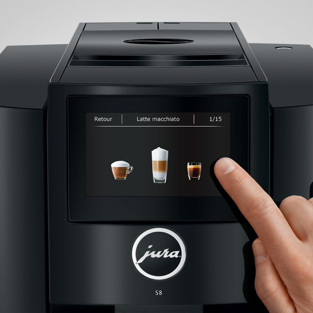 Jura S8 Freestanding Fully Automatic Coffee Machine 15482 - Piano Black Jura S8 Freestanding Fully Automatic Coffee Machine 15482 - Piano Black
