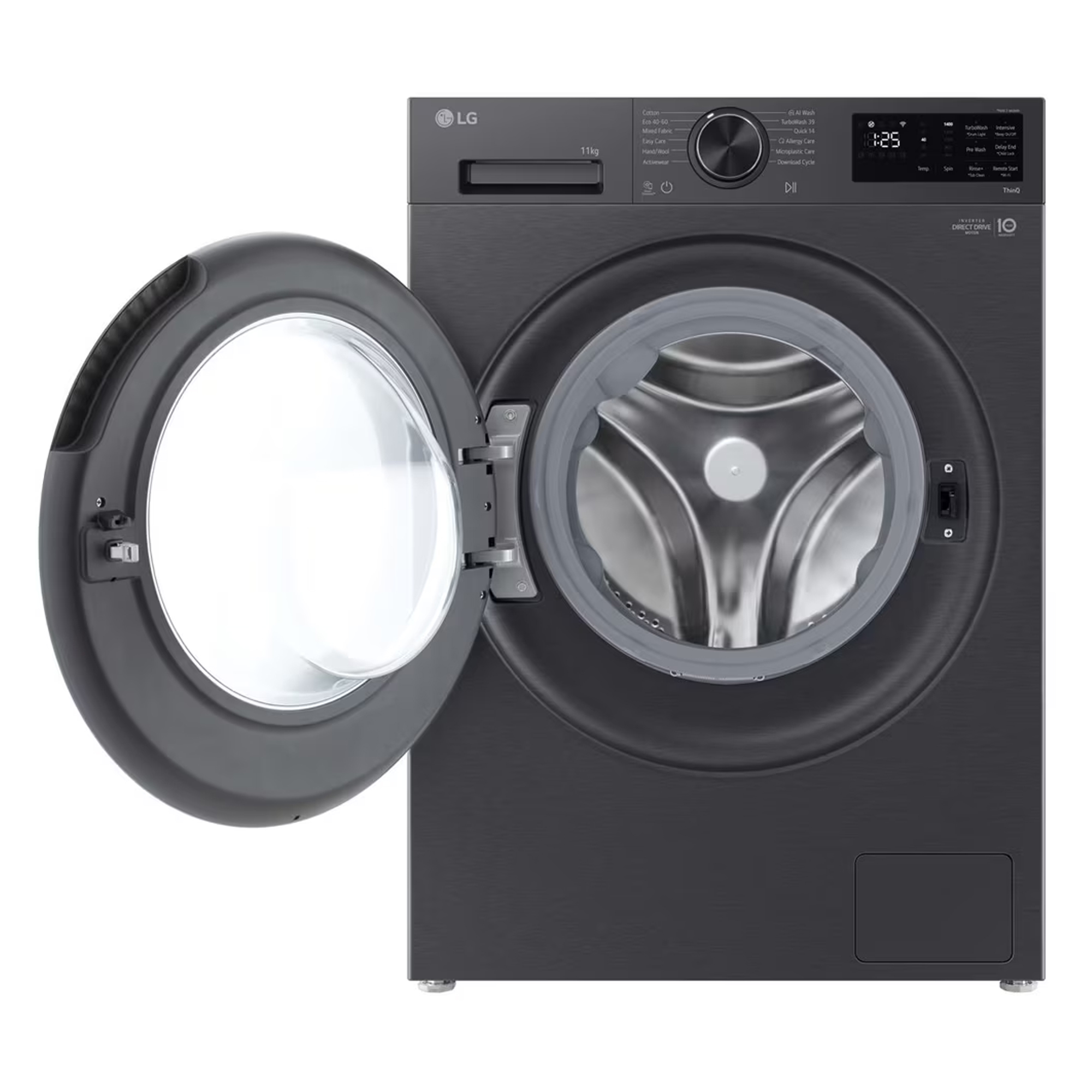 LG Series 5 AI Direct Drive 11kg 1400 Spin Washing Machine F4X5011TBB - Graphite LG Series 5 AI Direct Drive 11kg 1400 Spin Washing Machine F4X5011TBB - Graphite