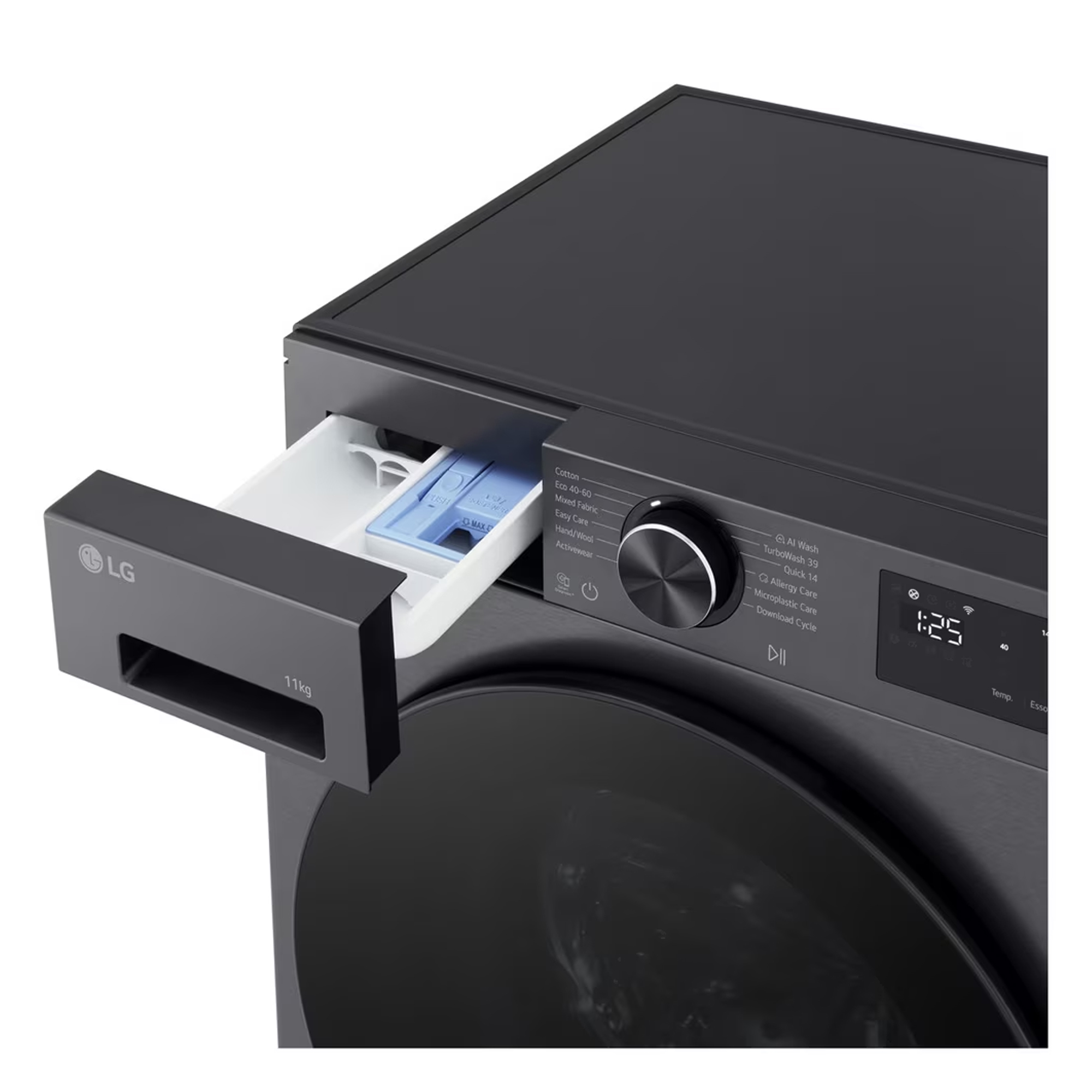 LG Series 5 AI Direct Drive 11kg 1400 Spin Washing Machine F4X5011TBB - Graphite LG Series 5 AI Direct Drive 11kg 1400 Spin Washing Machine F4X5011TBB - Graphite