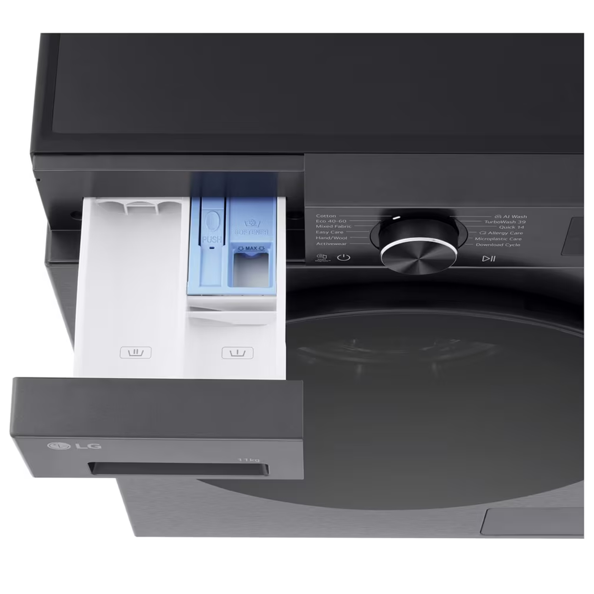 LG Series 5 AI Direct Drive 11kg 1400 Spin Washing Machine F4X5011TBB - Graphite LG Series 5 AI Direct Drive 11kg 1400 Spin Washing Machine F4X5011TBB - Graphite