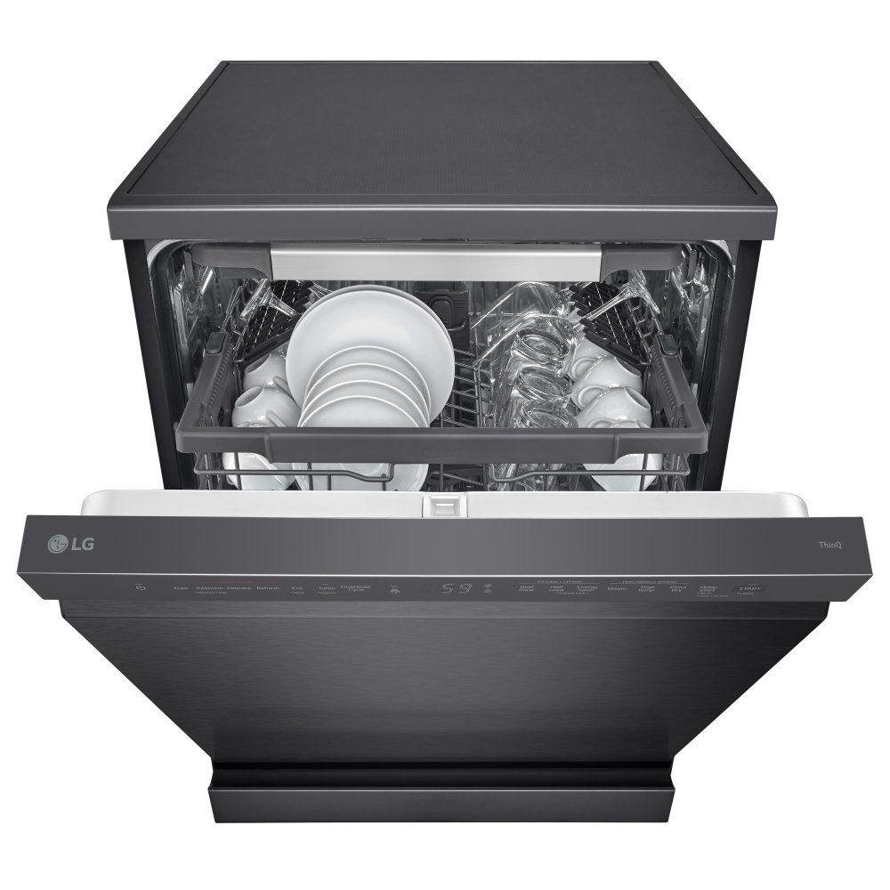 LG 60cm Freestanding Dishwasher DF365FMS - BLACK STEEL LG 60cm Freestanding Dishwasher DF365FMS - BLACK STEEL