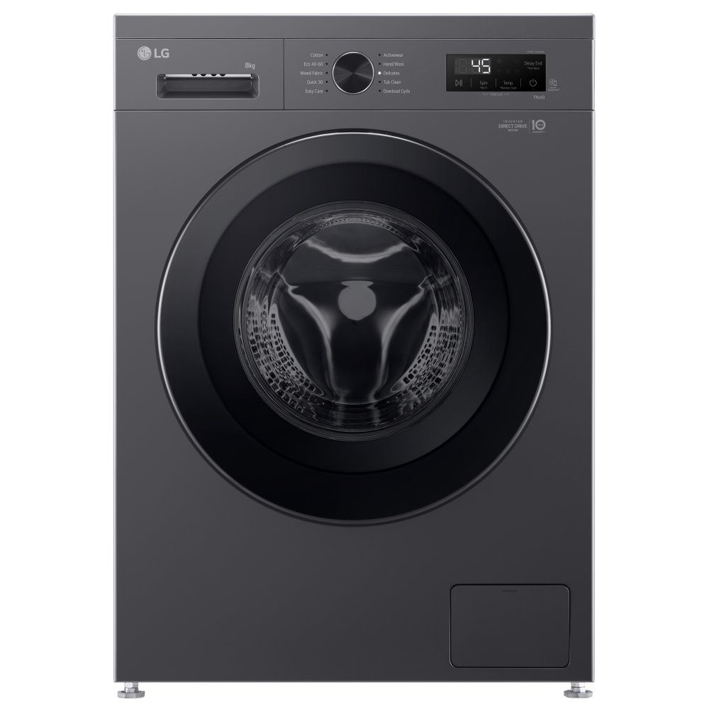 LG 8kg Steam Washing Machine F4X1008NMK - SLATE GREY LG 8kg Steam Washing Machine F4X1008NMK - SLATE GREY