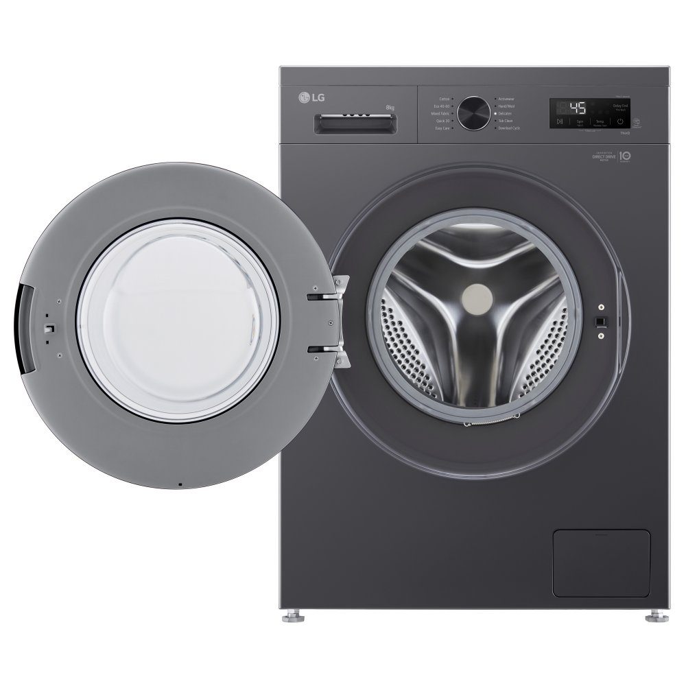 LG 8kg Steam Washing Machine F4X1008NMK - SLATE GREY LG 8kg Steam Washing Machine F4X1008NMK - SLATE GREY
