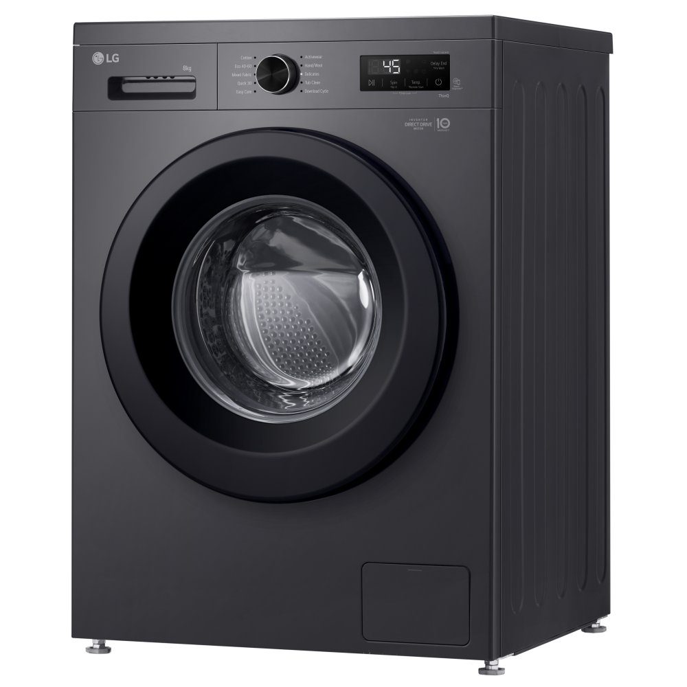 LG 8kg Steam Washing Machine F4X1008NMK - SLATE GREY LG 8kg Steam Washing Machine F4X1008NMK - SLATE GREY