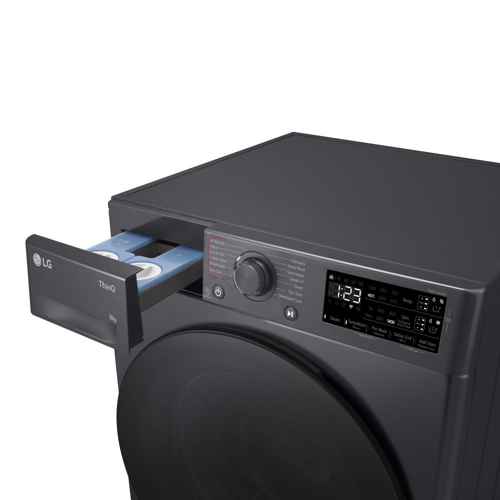 LG 9kg Autodose Steam Washing Machine F4Y509GBLA1 - Slate Grey LG 9kg Autodose Steam Washing Machine F4Y509GBLA1 - Slate Grey