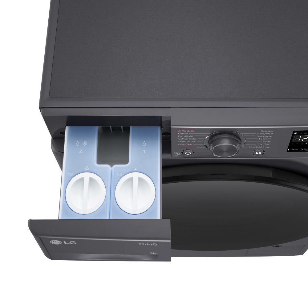 LG 9kg Autodose Steam Washing Machine F4Y509GBLA1 - Slate Grey LG 9kg Autodose Steam Washing Machine F4Y509GBLA1 - Slate Grey
