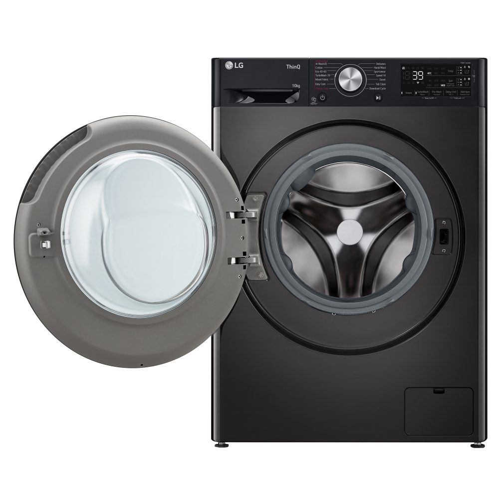 LG 10kg Autodose Steam Washing Machine F4Y710BBTA1 - Black Steel LG 10kg Autodose Steam Washing Machine F4Y710BBTA1 - Black Steel