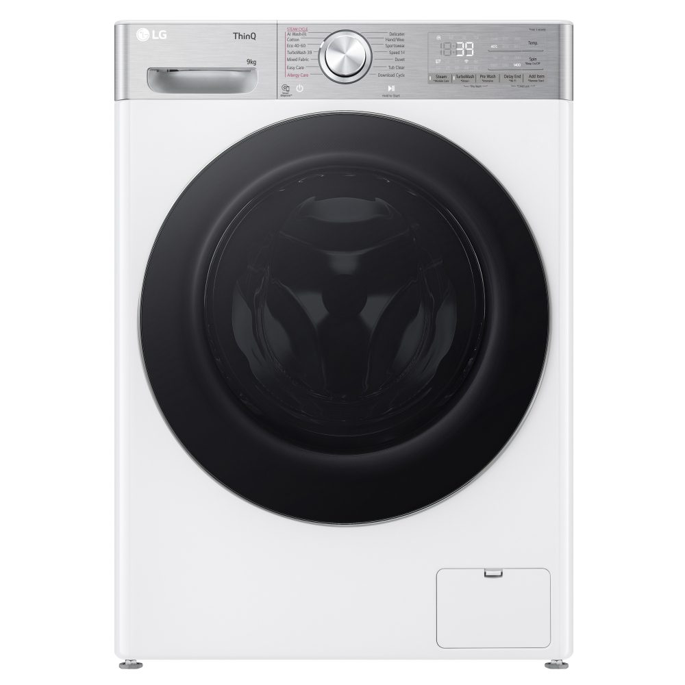 LG 9kg TurboWash Steam Washing Machine F4Y909WCTN4 - WHITE LG 9kg TurboWash Steam Washing Machine F4Y909WCTN4 - WHITE