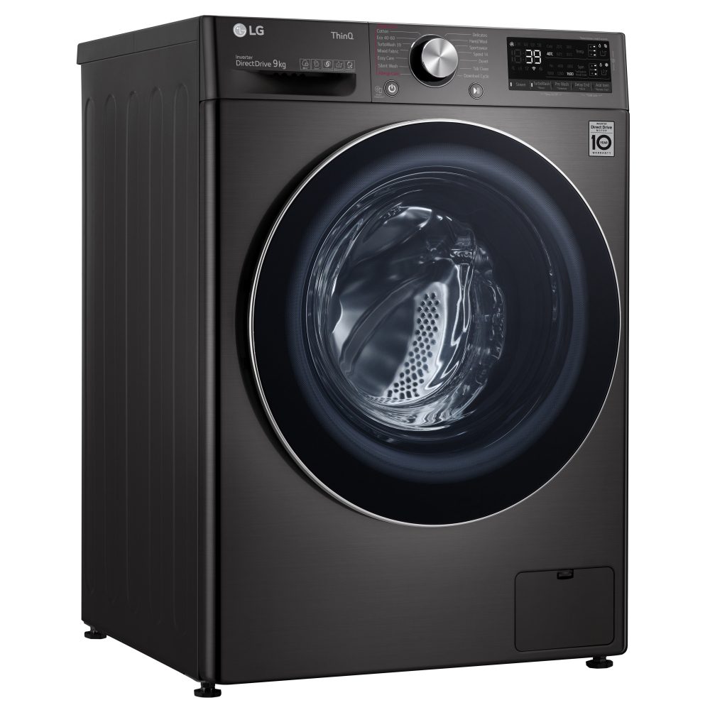 LG 9kg Autodose TurboWash Steam Washing Machine 1600rpm F6V909BTSA - BLACK STEEL LG 9kg Autodose TurboWash Steam Washing Machine 1600rpm F6V909BTSA - BLACK STEEL