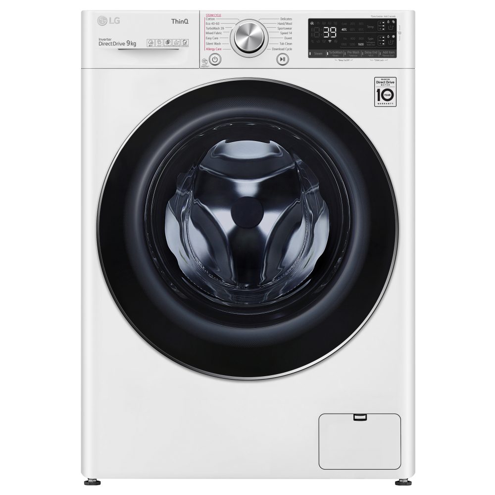 LG 9kg Autodose TurboWash Steam Washing Machine 1600rpm F6V909WTSA - WHITE LG 9kg Autodose TurboWash Steam Washing Machine 1600rpm F6V909WTSA - WHITE